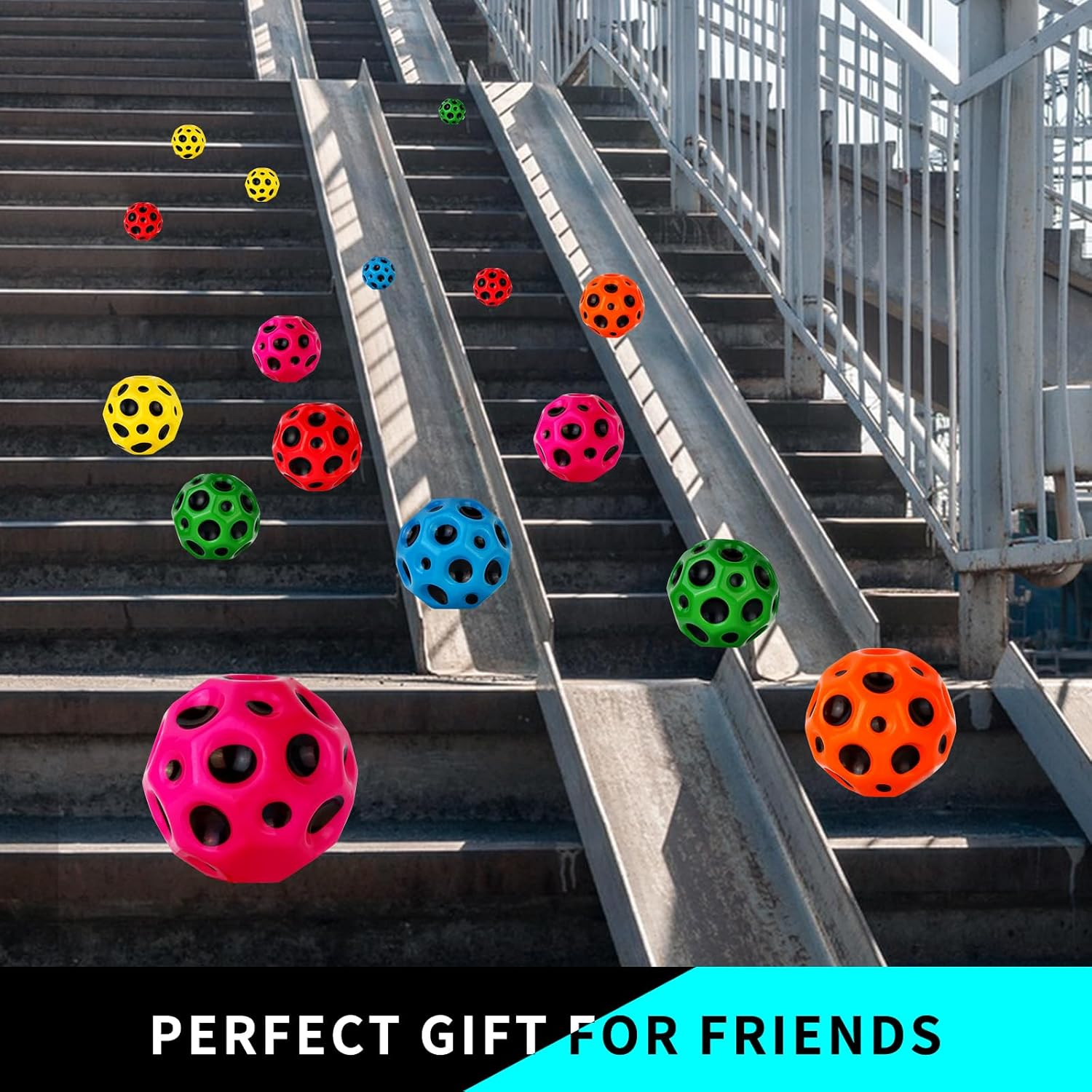 TVMPKIX Space Ball，High Bouncy Balls, TK Is Super Hot Moon Balls and Space Balls for Kids,Improve Hand-Eye Coordination Bubble Ball Space Galaxy Bouncy Ball Easy to Grip and Catch. (3 Pack) - 3 Red image number 4