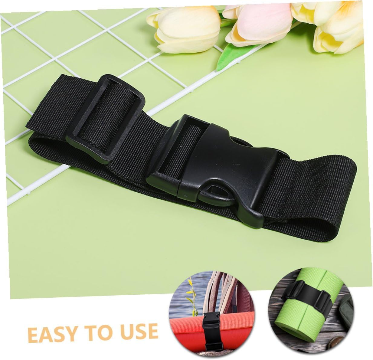 CIMAXIC 2Pcs Adjustable Outdoor Nylon Buckle Straps Wide Long Luggage Fixing Tie down Straps with Quick Release for Backpack and Suitcase Security image number 1