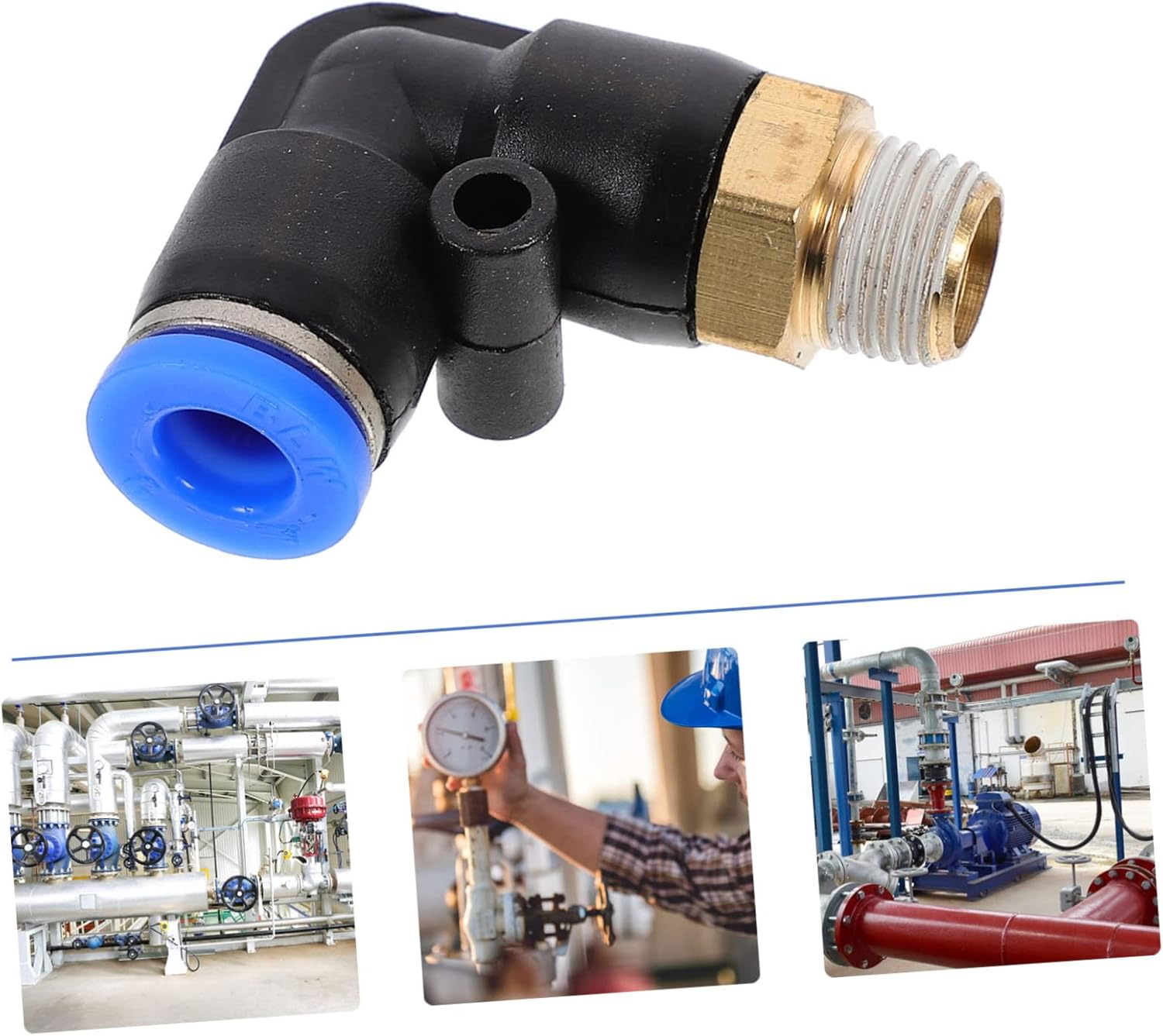 12Pcs 90 Degree Air Pipe Quick Connect Right Angle Tube Fittings for Efficient Sealing Performance image number 2