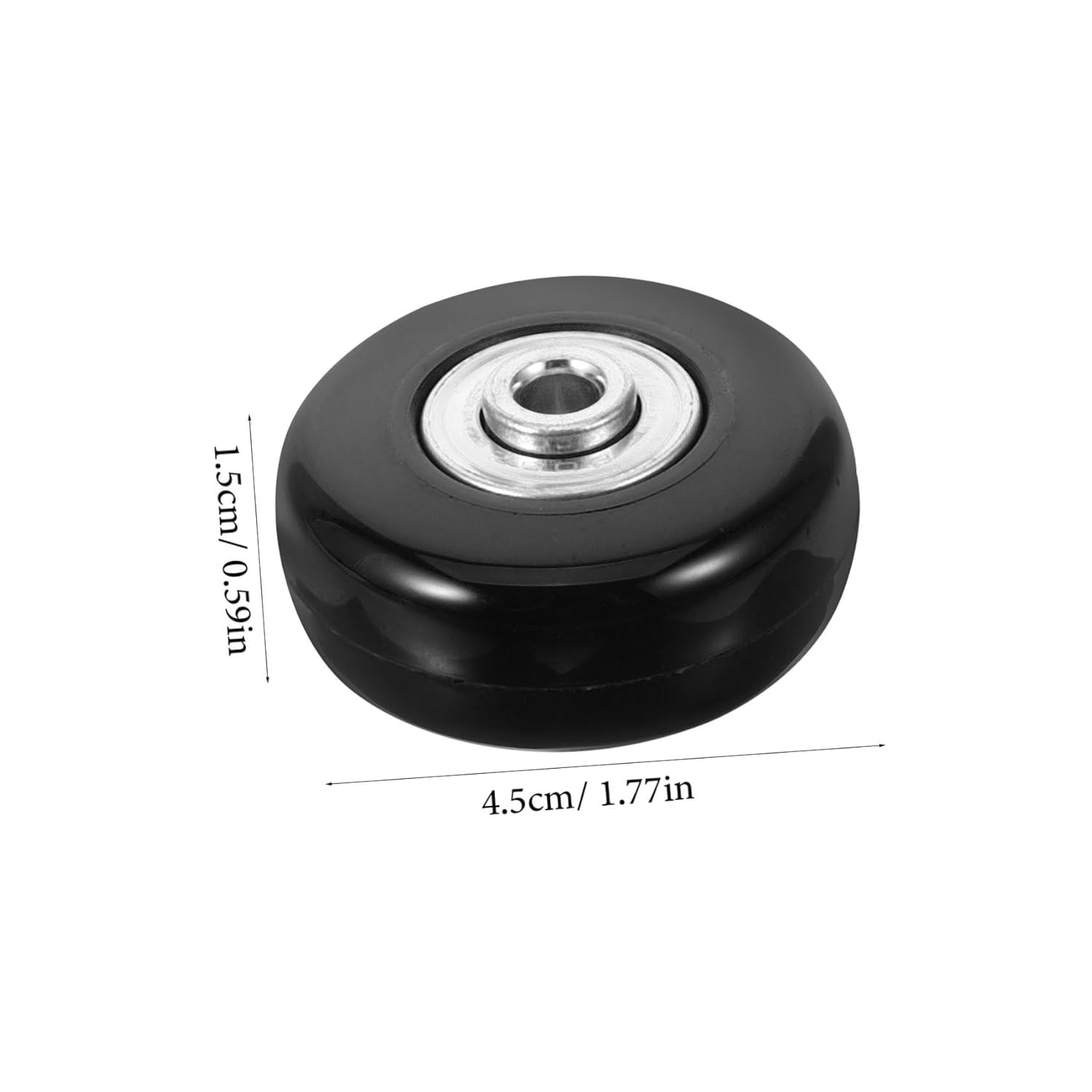 SOESFOUFU 2Pcs Small Replacement Luggage Wheels for Suitcases with Rubber Swivel Casters 45X18Mm Repair Kit for Travel Suitcase Bearings Accessories image number 1