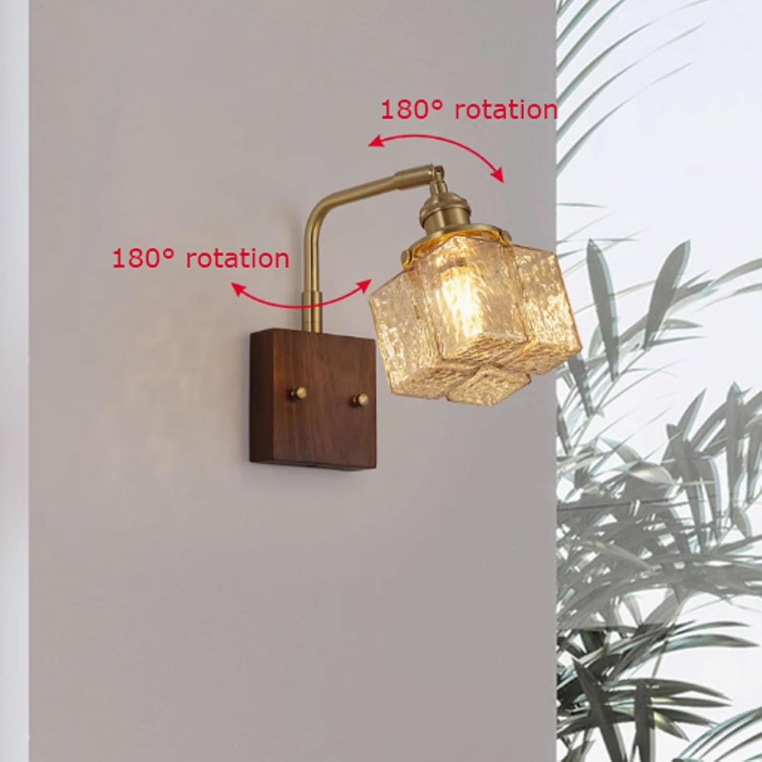 LED Wall Light Indoor Wall Lamps Wall Lamps Sconces Classical Light with Glass Lampshade for Bedside Living Room Wall Lighting image number 6