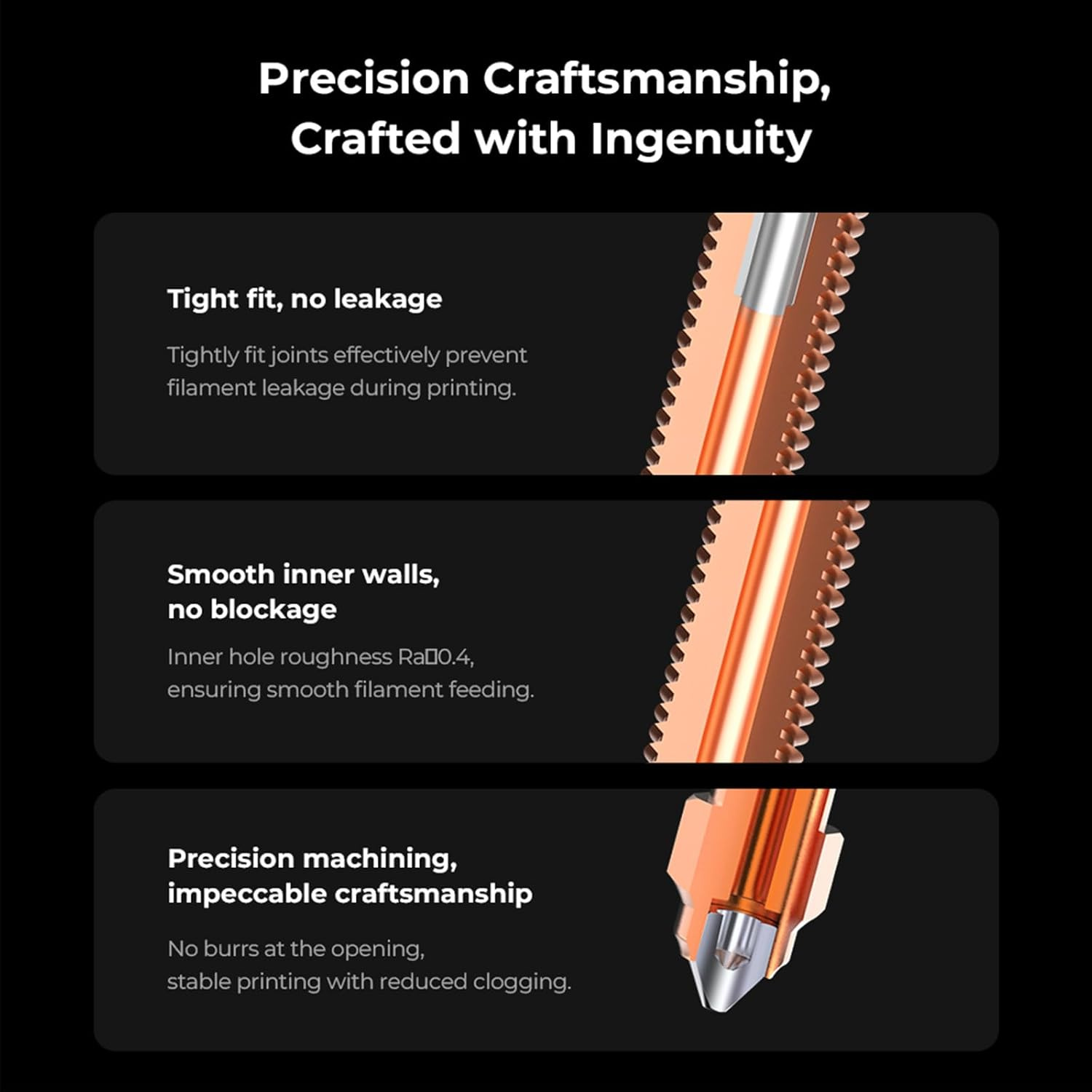 K1C Nozzles 0.4Mm, 0.6Mm, 0.8Mm 4PCS, Unicorn Quick-Swap 3D Printer Nozzle Kit, Ender 3 V3 Nozzles Copper Alloy and Hardened Steel Nozzle for K1C, Ender 3 V3, Ender 3 V3 plus 3D Printers image number 5