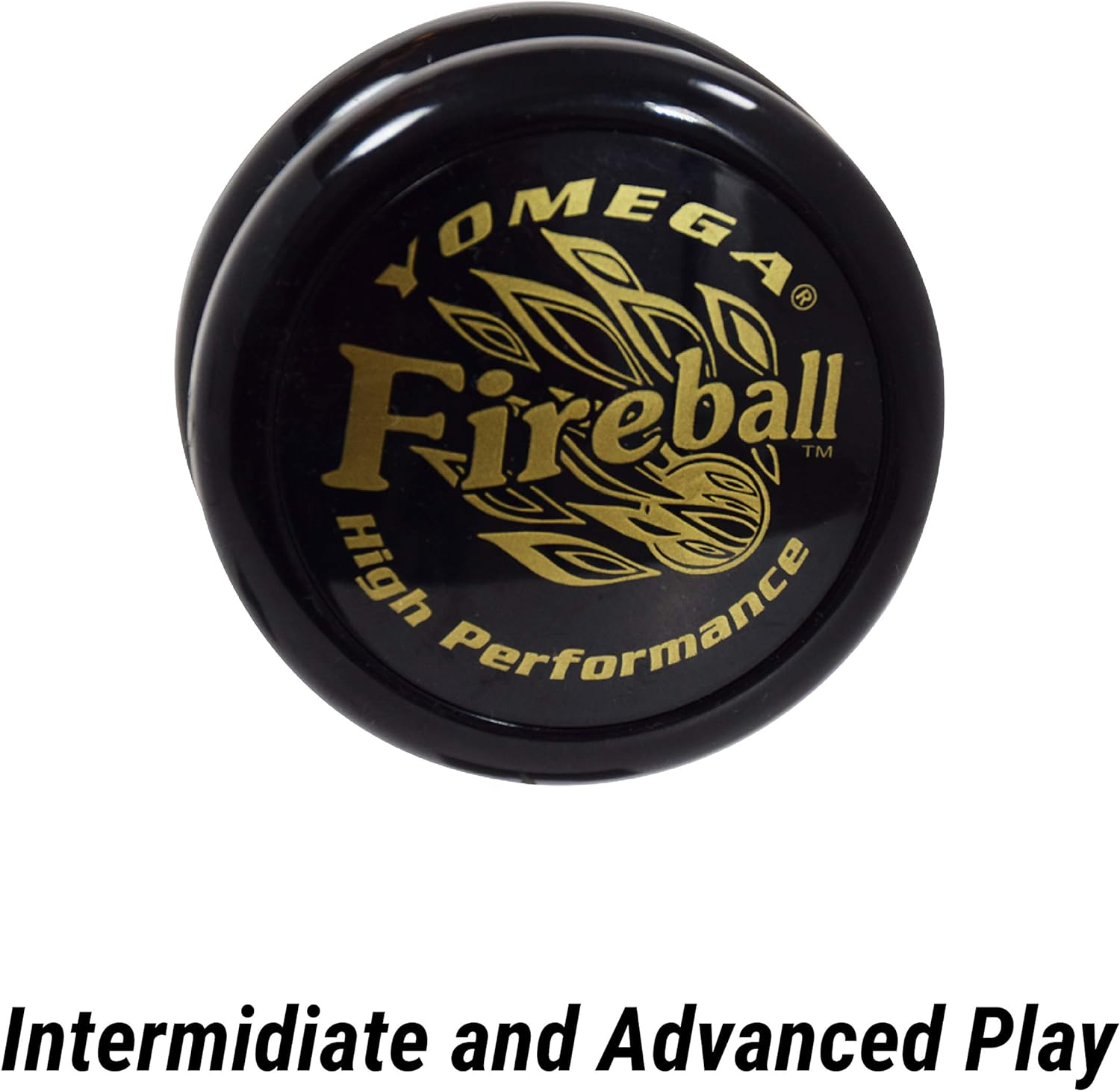 Yomega Fireball Yoyo -HIGH Performance Responsive Transaxle Yoyo, Great for String Tricks for Advance Players to Perform like Pros + Extra 2 Yo Yo Strings & 3 Month Warranty (Black/Gold) image number 2