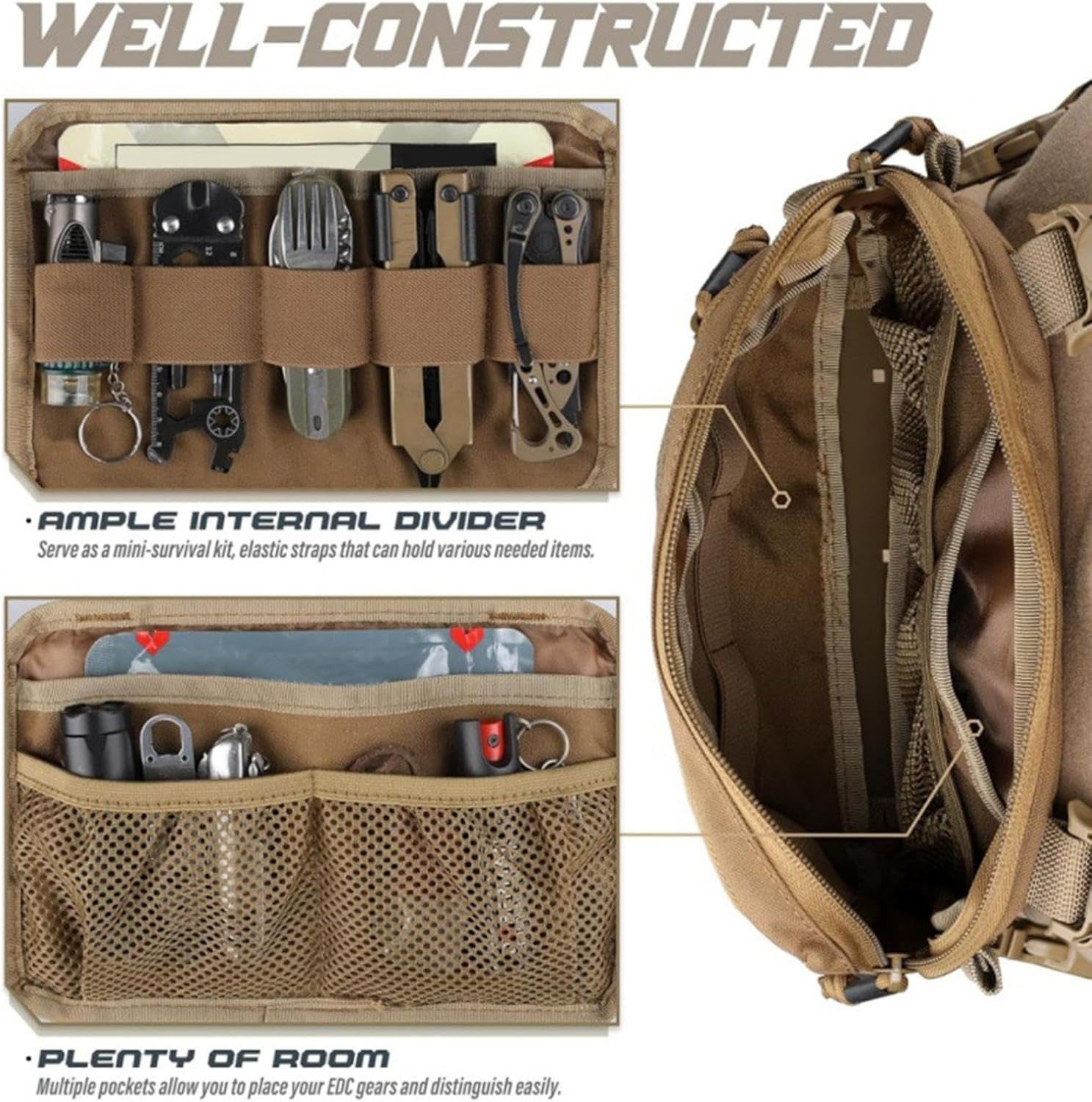 Hunting Chest Pack,Adjustable Waterproof Hunting Chest Rig | Personal Equipment for Sports Riding Biking Fitness Walking Training Work Camping Commuting image number 5