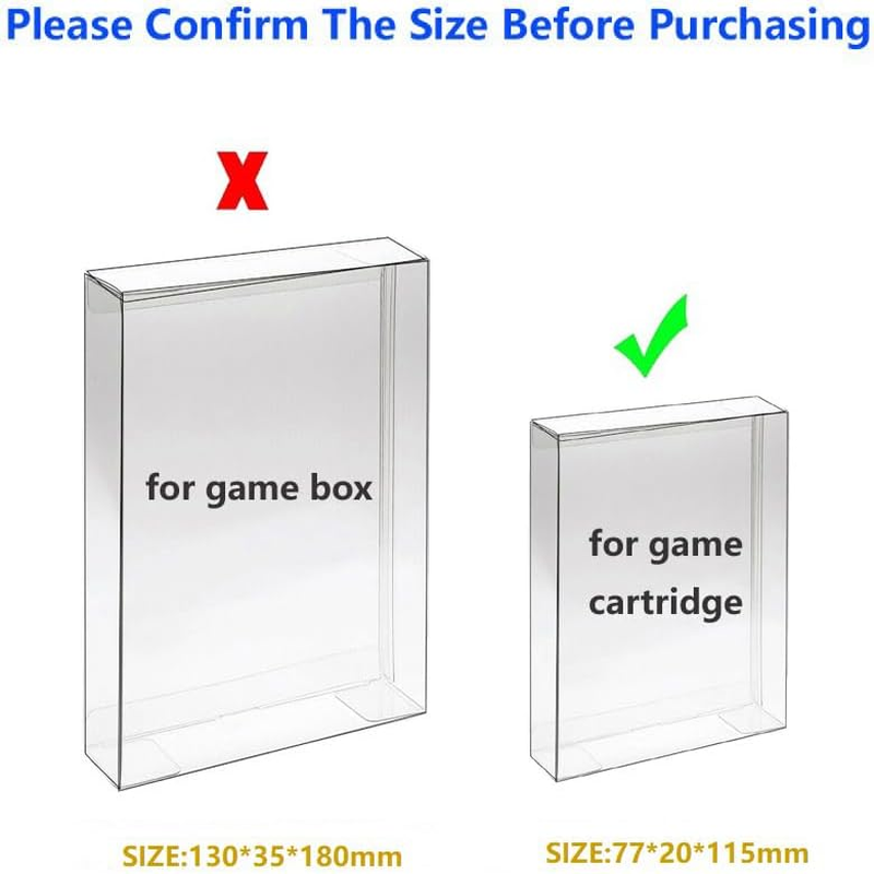 CHILDMORY 10Pcs Clear Case Sleeve Protector for N64 Games Cartridge image number 2