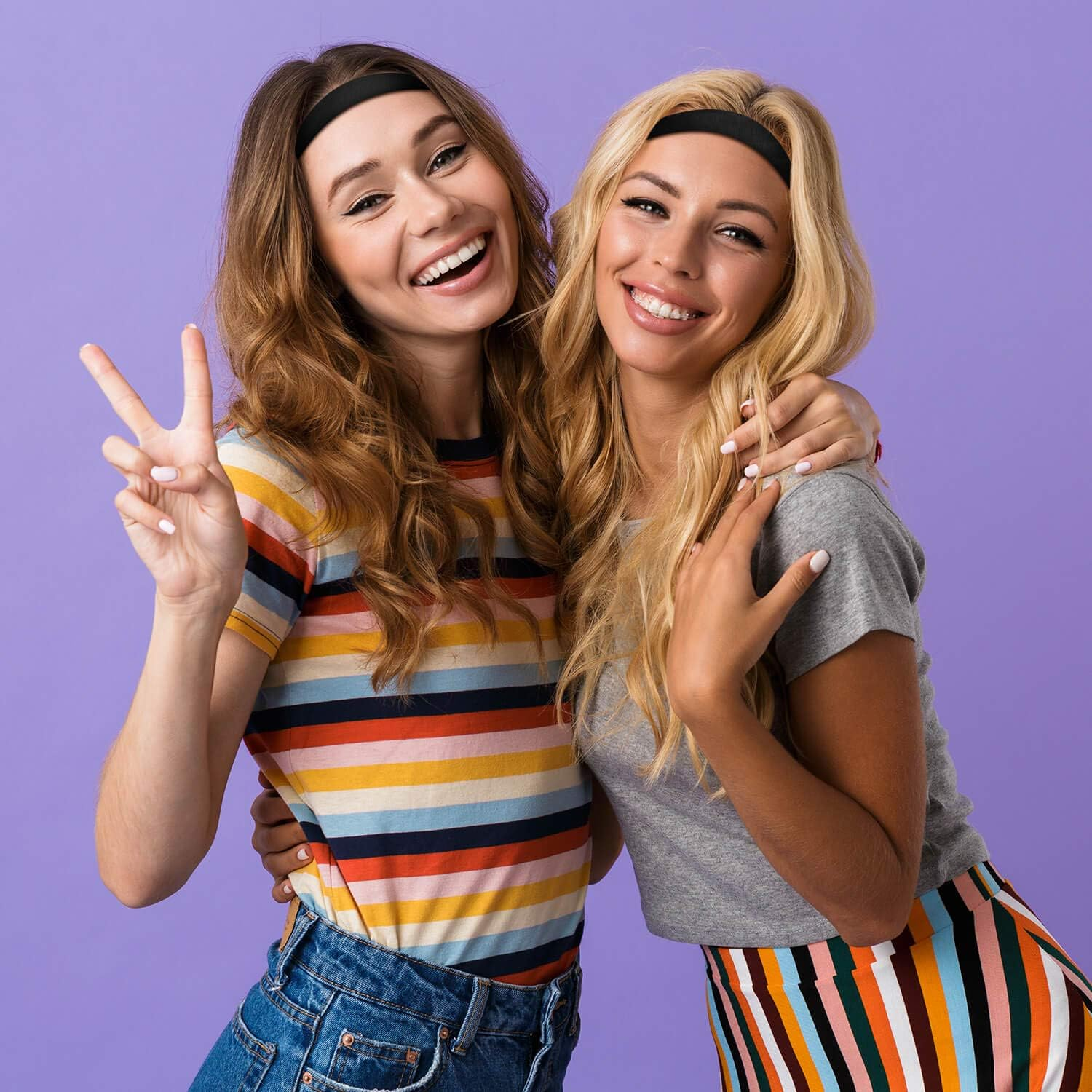 Anezus 16 Pcs Satin Headbands 1 Inch Anti-Slip Black Ribbon Hair Bands for Women Girls DIY Craft Hair Accessories image number 3