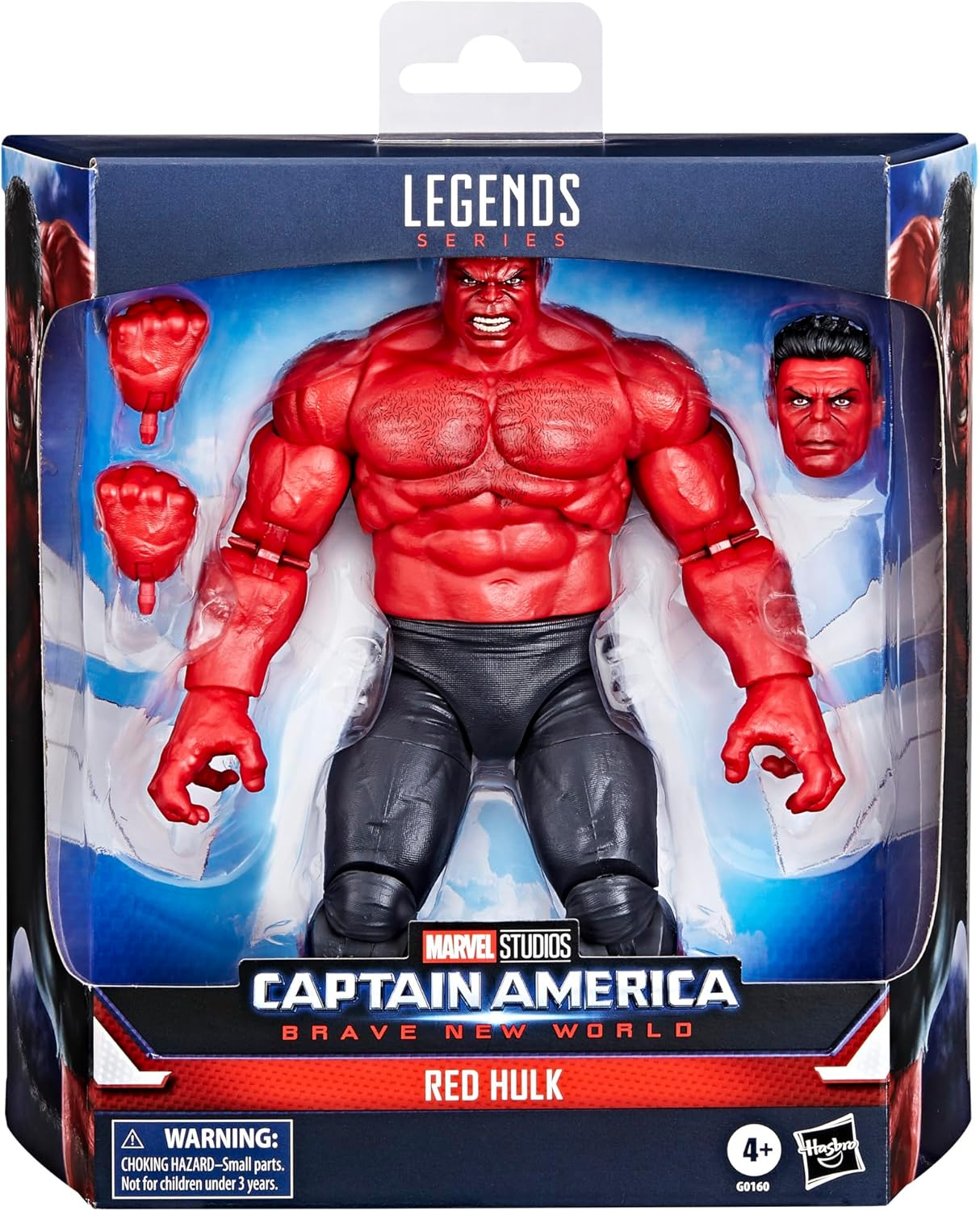 Marvel Legends Series Red Hulk, Captain America: Brave New World Collectible Deluxe 6 Inch Action Figure image number 3