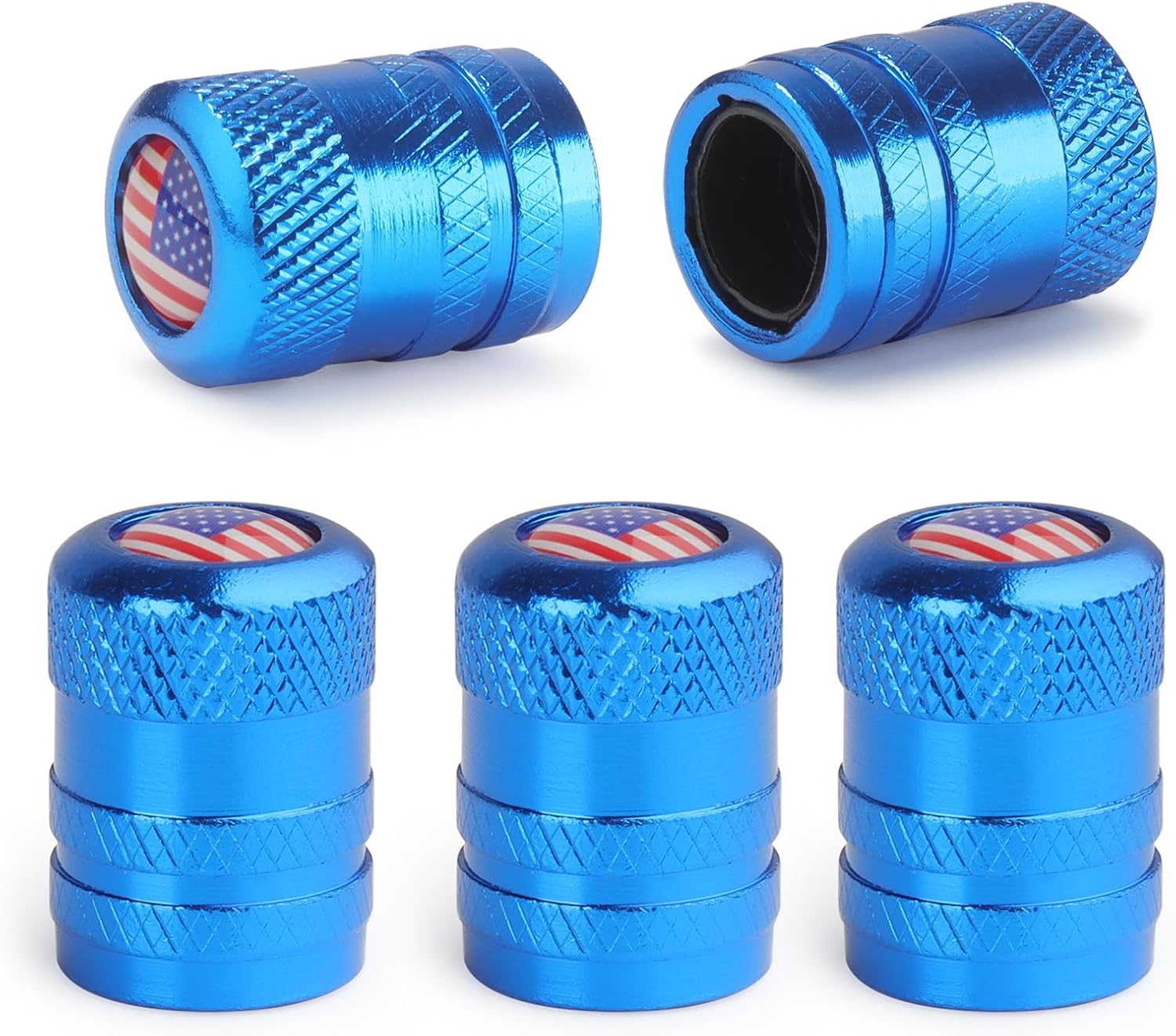 Tire Valve Stem Caps 5 Pcs，Pink Aluminum Alloy,Anodized Aluminum Tire Valve Cap Universal Fit for Cars/Motorcycles/Bikes, Anti-Corrosion,Air Valve Caps,Bike Valve Caps