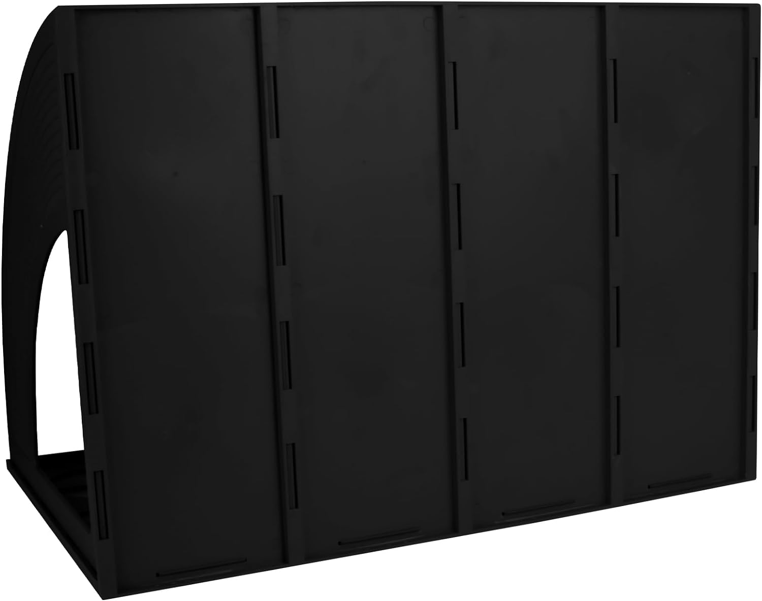 SAYEEC Sturdy 4 Compartment Magazine File Holder Plastic Desktop File Organizer File Dividers Office Organizer Storage Document Magaizne Rack Display Box (Black) image number 6