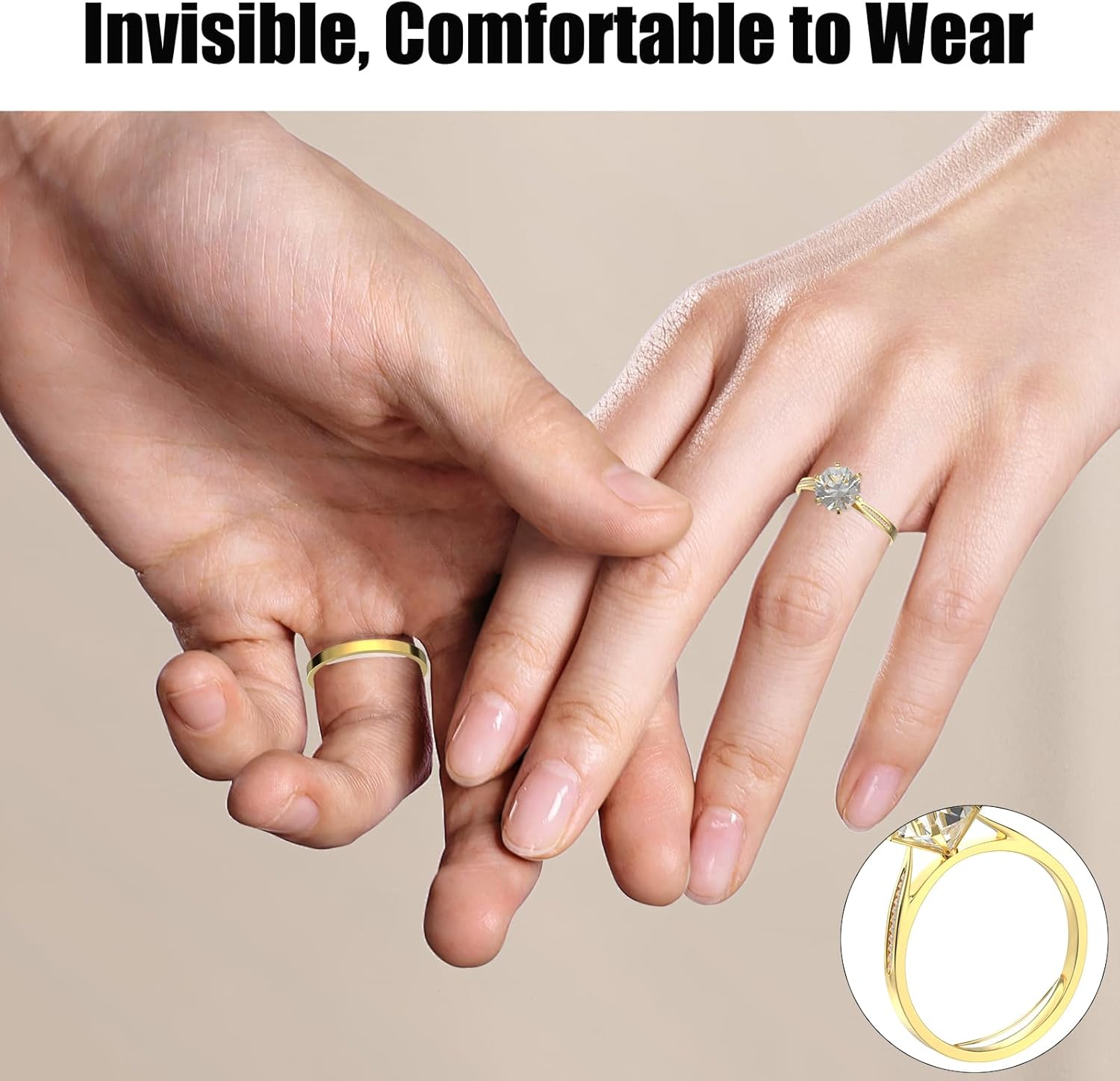 Hifan Ring Size Adjuster for Any Loose Rings, Ring Guard Tightener Invisible Curable Adhesive with UV LED Lamp, Easy to Disassemble Traceless Ring Resizer Glue image number 5