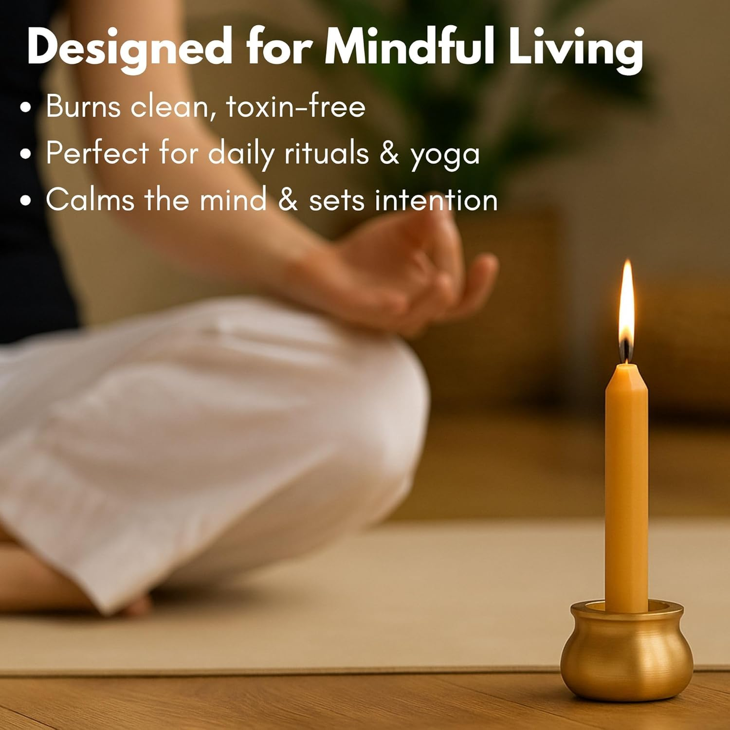 20 Minute Pure Beeswax Candles, Beeswax Meditation Candles, Refill Pack of 50 Mini Candles, Stress Releif Gifts for Women,Non Toxic Candle Made in Australia (Refill Pack 50Pcs) image number 4