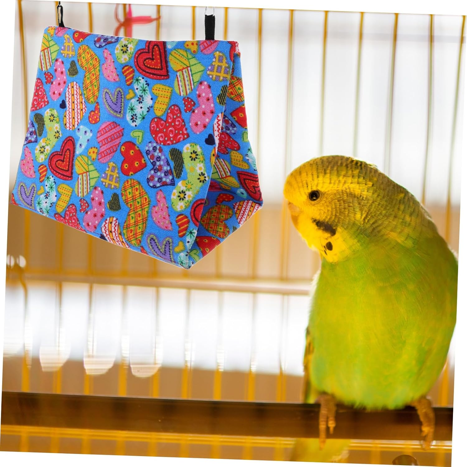BUGUUYO Breathable Hanging Bird Bed for Parrots Large Comfortable Soft Parakeet Sleeping Hammock Tent Durable Wear Resistant Fabric Cage Nest for Cockatiels Budgies image number 3