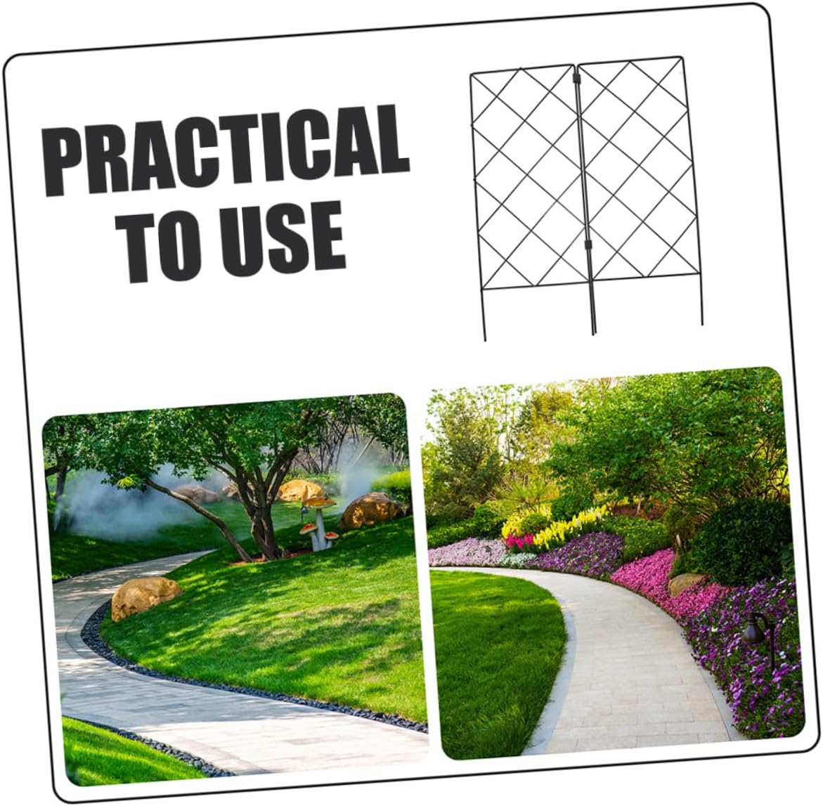 2Pcs Garden Plant Climbing Rack Outdoor Hanging Plant Trellis Decorative Support Bracket for Wisteria Peas image number 3