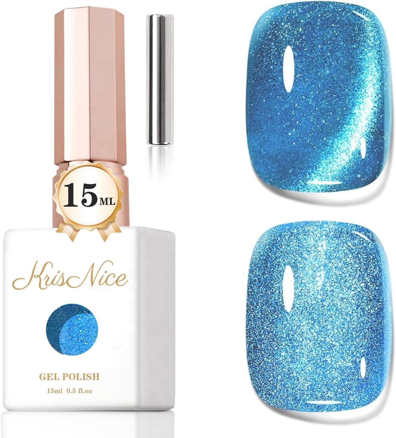 0.5 OZ Cat Eye Gel Polish with Magnet 15ML Holographic Glitter Shimmer Translucent Jelly Color Magnetic Nail Polish Salon DIY at Home (Glass Blood Red-My008)