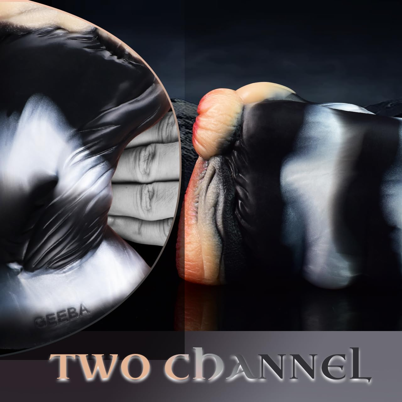 Fantasy Masturbator,Geeba "Escape for Mating" Horsey Obsession,Fantastical Zebra Style Silicone Stroker,Double Holes Erotic Adult Sex Toy