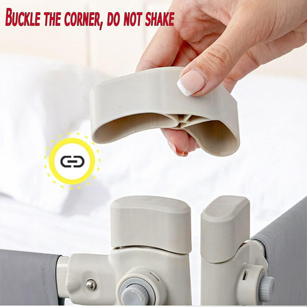 90CM Height Toddlers Bed Rails, Baby Safety Bed Guard, Height Adjustable Bed Side Fence, Child Folding Protection Guardrail (Queen Set(2X200Cm,1X150Cm)) image number 6