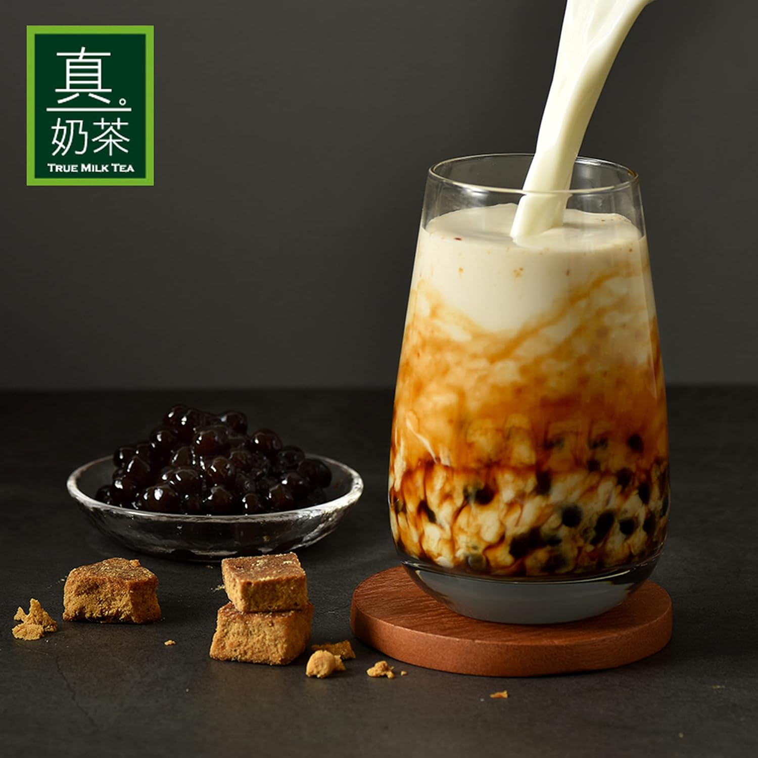 OKTEA Bubble Pearl Milk Tea with Brown Sugar Kit - Assam Blend, Slow-Roasted Brown Sugar, New Zealand Milk, Preservative-Free Tapioca, Serve Hot or Iced - Single Pack of 5 Servings image number 6