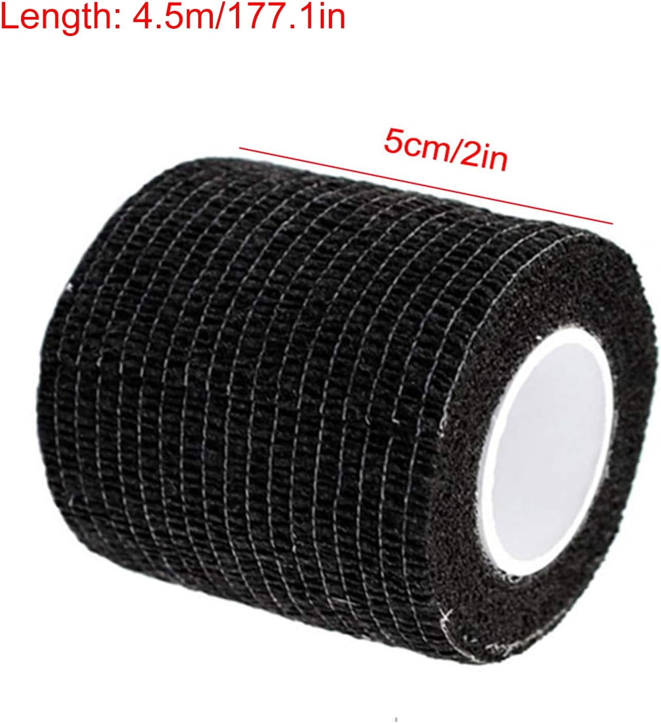 Videopup Tattoo Grip Cover Wrap,6Pcs Disposable Cohesive Tattoo Grip Cover Elastic Bandage Handle Grip Tube for Tattoo Machine Tattoo Grip Accessories(Black) image number 1