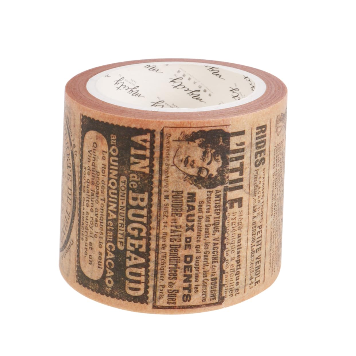 COHEALI Vintage Washi Tape Set, 1 Roll Decorative Masking Tapes for Scrapbooking, DIY Decor and Crafts, Planners, Junk Journal, Present Wrapping
