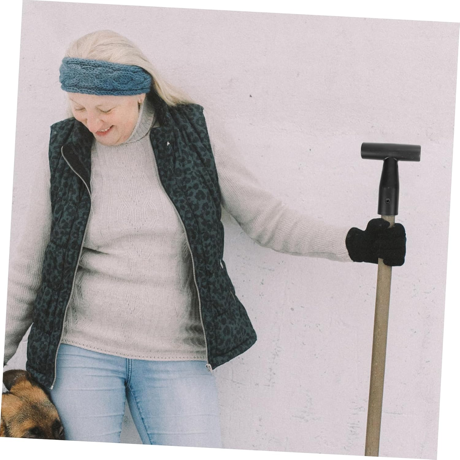 Happyyami 2Pcs Shaped Handle Steel Shovel Spade Replacement Handle for Gardening image number 5