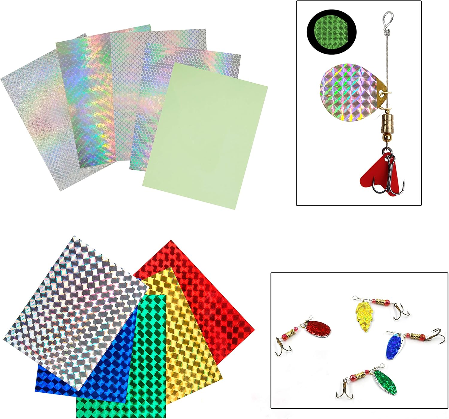 Fishing Spinner Bait Making Kit, 261Pcs DIY Fishing Lure Making Kit Buzzbait Spinnerbait Colorado Blades Fishing Spoon Rigs Treble Hook Make Your Own Lures for Bass Trout Walleye Spinner image number 2