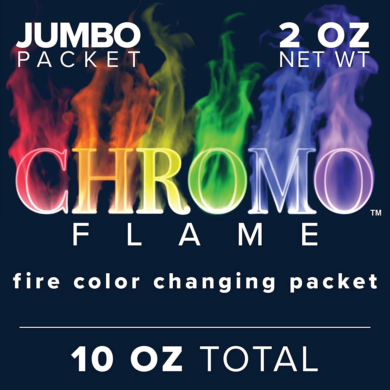 Fire Color Changing Packets for Fire Pit, Campfire, Bonfire, Outdoor Fireplace | Mystic, Rainbow, Magic, Colorful Flames | 10 Oz Total, 5-2 Oz Jumbo Packets image number 2