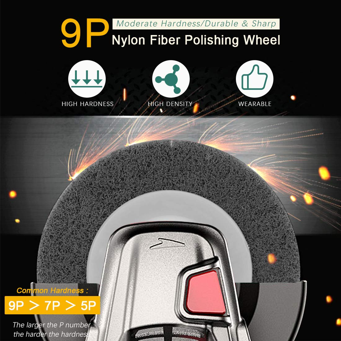 Keadic 18Pcs 4 Inch Wool Felt Polishing Wheel Disc Kit Includes Wool Felt Disc Wheel Pad and Buffing Polishing Compounds, Wool Polishing Wheel Buffer Pads Wool Polishing Disc for Marble image number 5