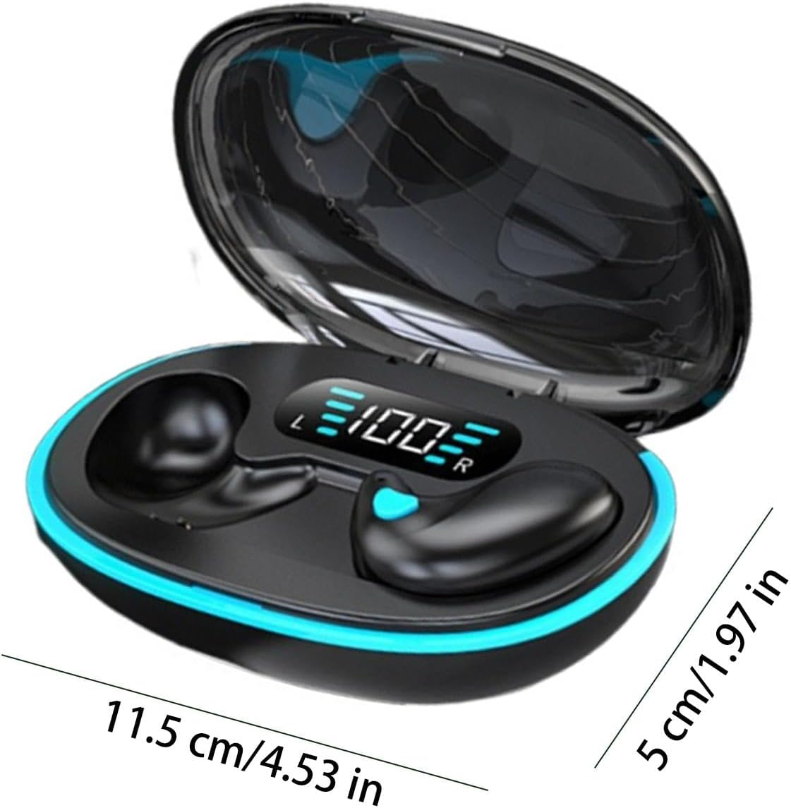 Bone Conduction Sleep Wireless Earphones,Wireless Invisible Earbuds,Lightweight Sleep Wireless Headphones with Sleep Mode, Side Sleeper Sleep Earbuds Clear Calls for Smartphone, Tablets - White image number 2