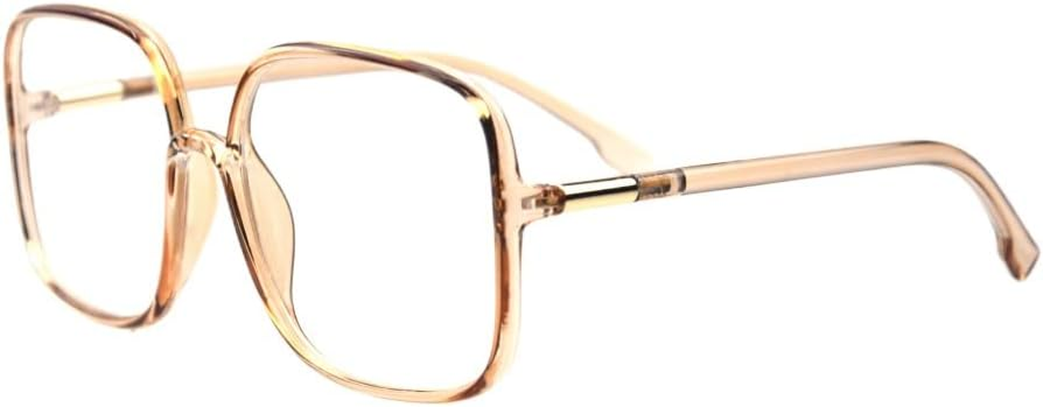 Shiratori Woman'S New Retro Blue Light Blocking Glasses Big Frame Nerd Eyeglasses Frame anti Blue Ray Computer Game Glasses Pink