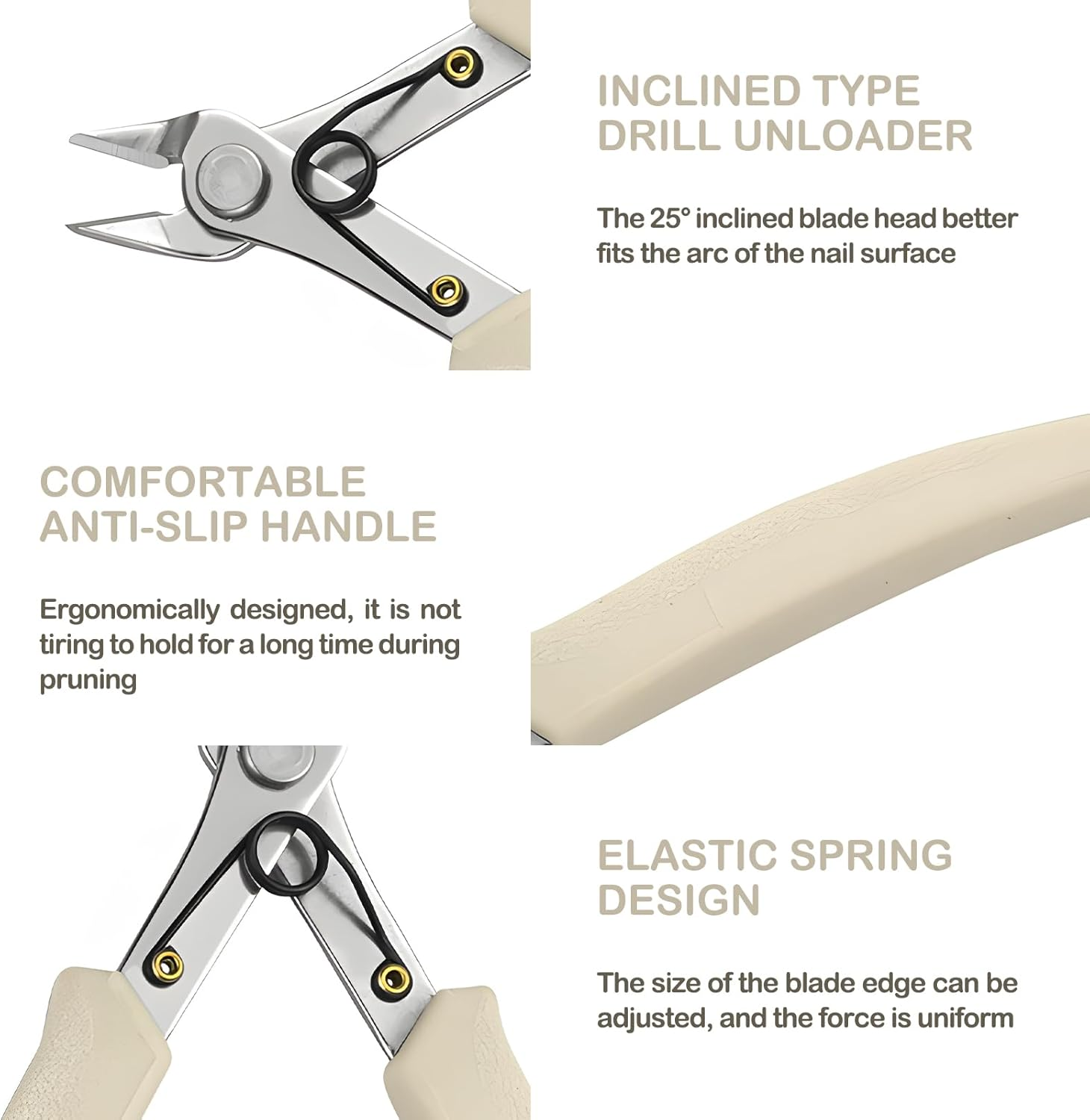 1 X Manicure Nail Clippers, Rhinestone Stitches, Gemstone Removal Cutter, Mini Electronic Side Cutter, Stainless Steel Pliers, Precise Cutter for Model Making, Nail Art, Plastic, Copper Wire, Portable image number 5