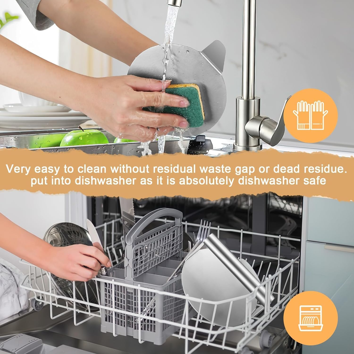 Stainless Steel Burger Press, 2 Pack 5.5 Inch round Smasher, Non-Stick Smooth Hamburger Press Flat Bottom，For Griddle, Grill Press for Burger, Beef Patties, Sausage, Bacon image number 4