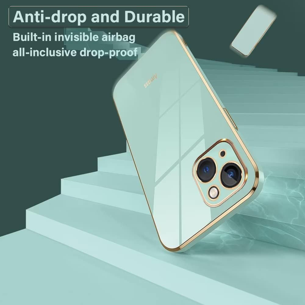 EASSGU Galvanised Frame Mobile Phone Case for Oppo A9 2020 / Oppo A5 2020 (6.5 Inches), Soft TPU Silicone Protective Case - White