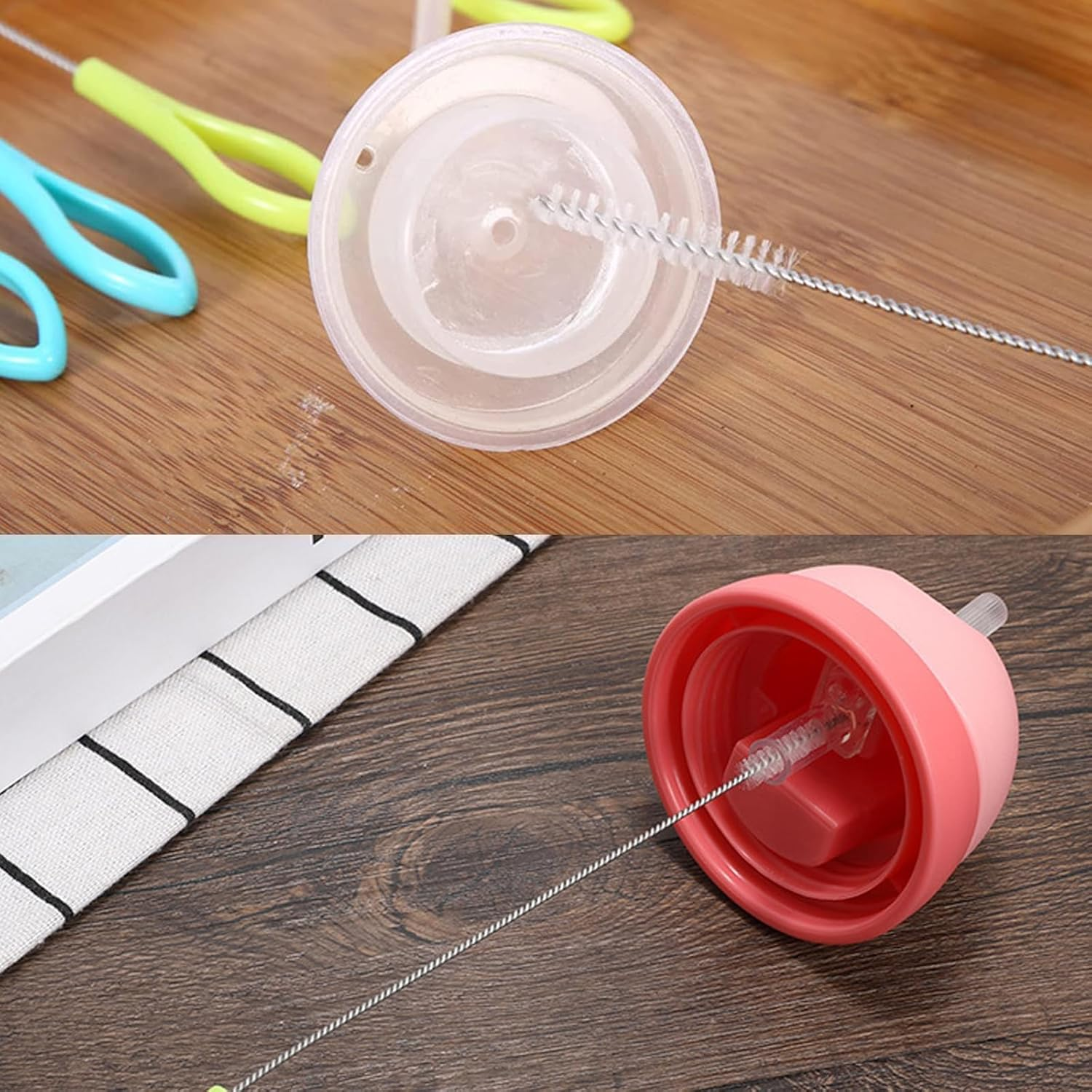 MJIYSGS 10Pcs Bottle Brush, Stainless Steel Straw Cleaner, Pipe Cleaners, Baby Bottle Cleaning Brushes, Test Tube Brush for Cleaning image number 1