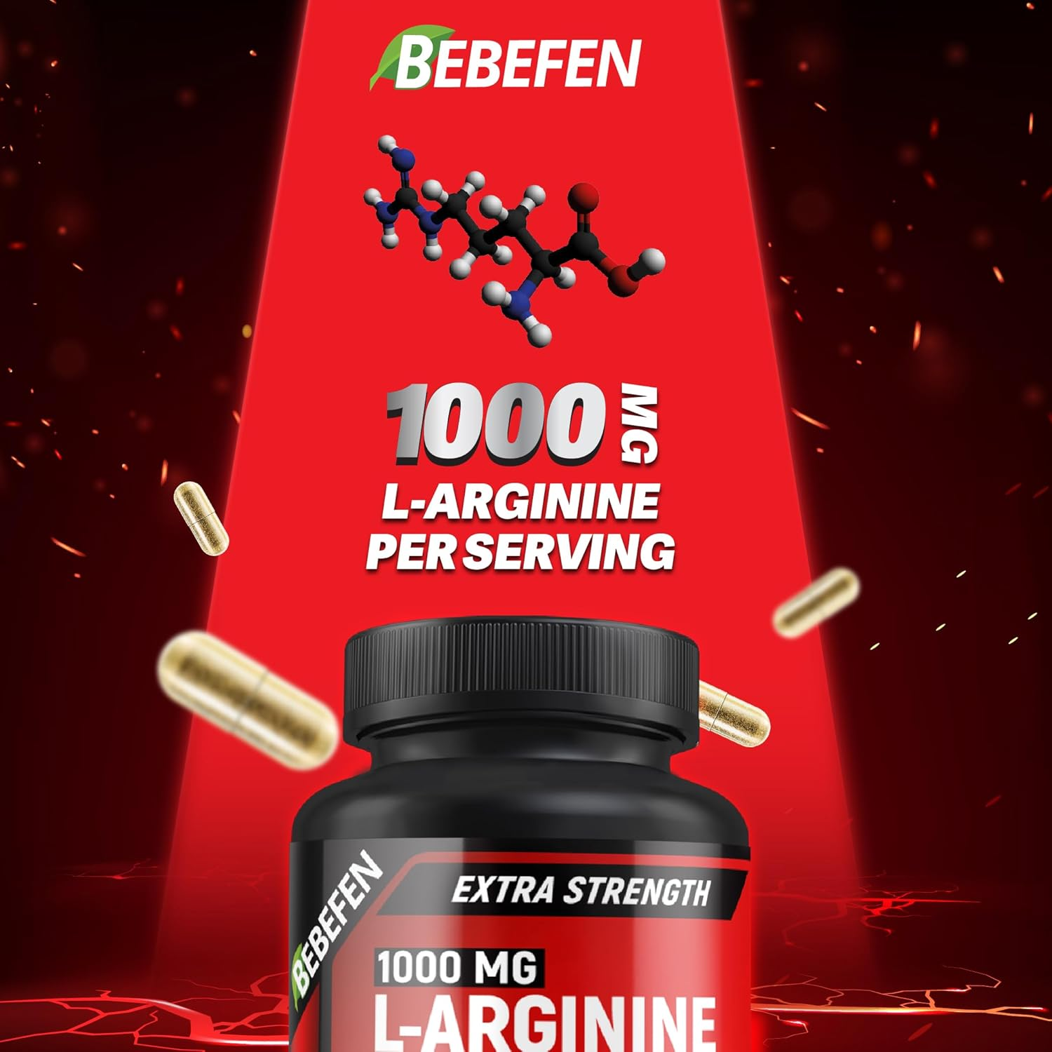 L-Arginine Hcl 1000 Mg + L-Ornithine Hcl 500 Mg &ndash; 60 Vegetarian Capsules &ndash; Supports Healthy Circulation image number 6