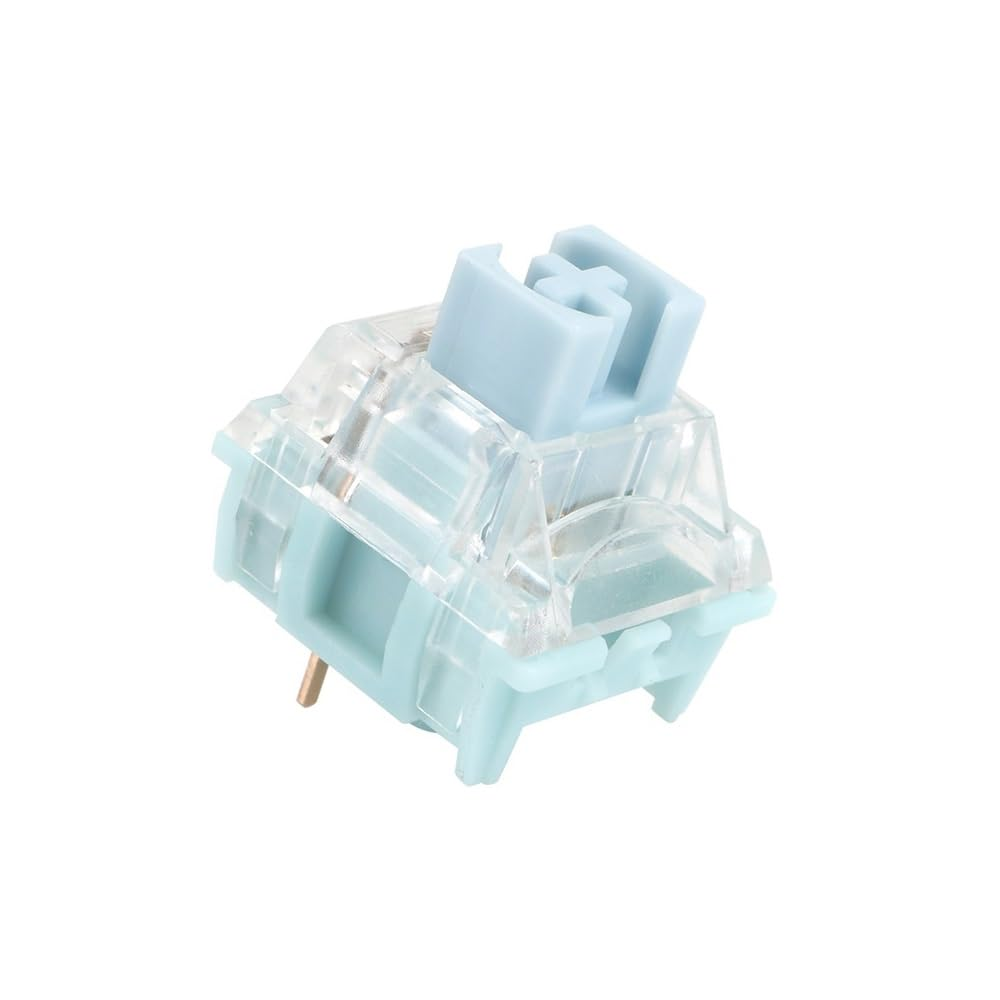 TTC Bluish White V2 Switch, Silent Tactile Pre-Lubed Switch for Mechanical Keyboard(90Pcs) image number 2