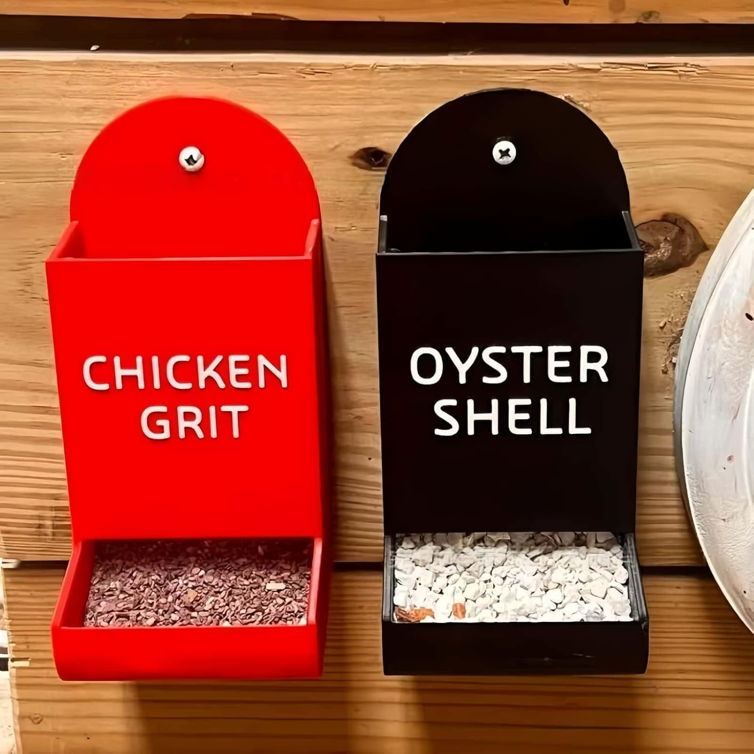 2 Pack Chicken Grit & Oyster Shell Feeder, Hanging Poultry Feeder for Chicken Coop, Hens & Ducks