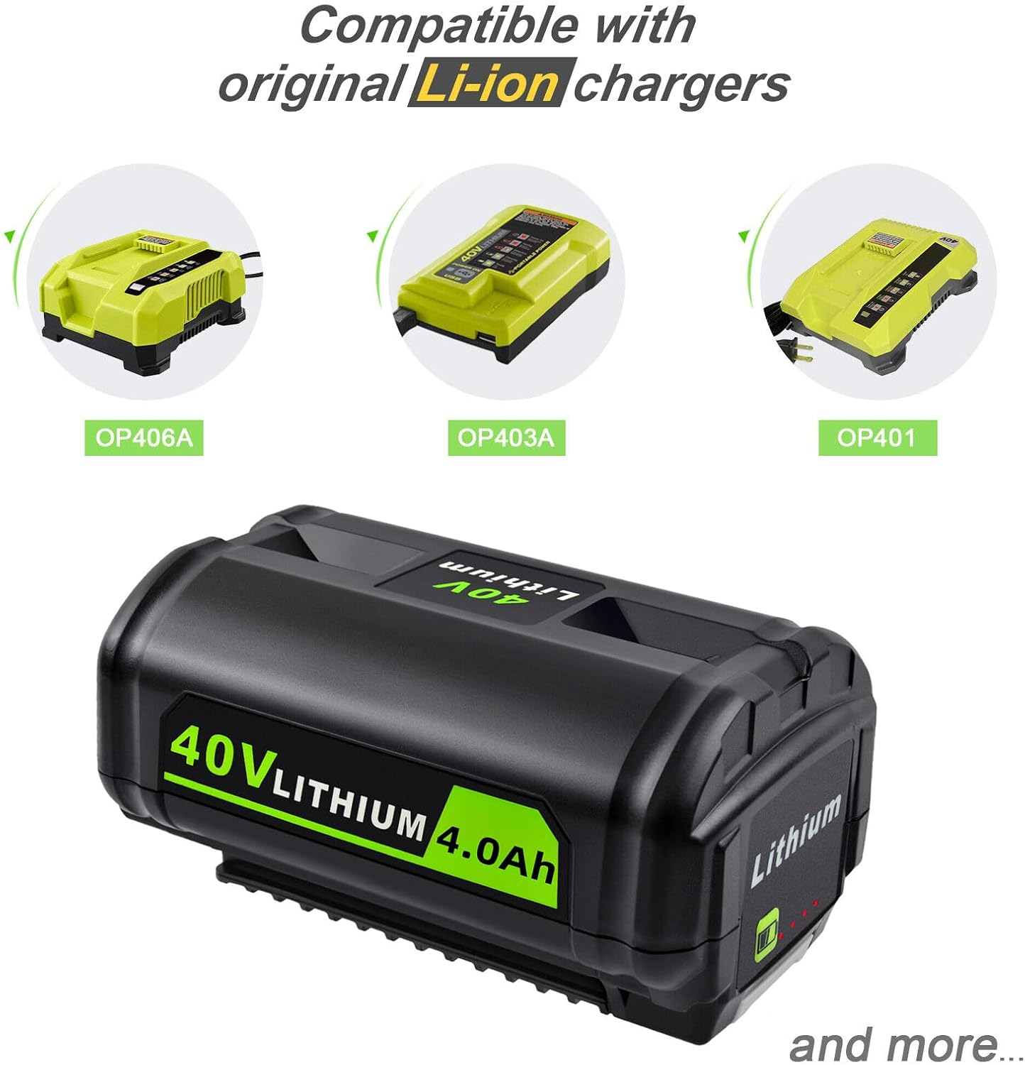 For Ryobi 36V 4.0Ah Battery & Charger BPL3626D BPL3640D BPL3640D2 BCL3620 BPL3650 image number 2