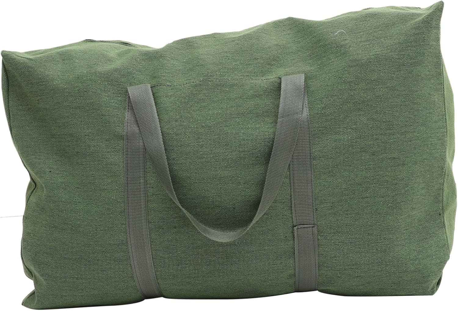 CORHAD Large Canvas Travel Duffle Bag Zipper and Handle Olive Green Military-Grade Thickened Luggage Storage Tote for Clothes Bedding Carry Random Color image number 1