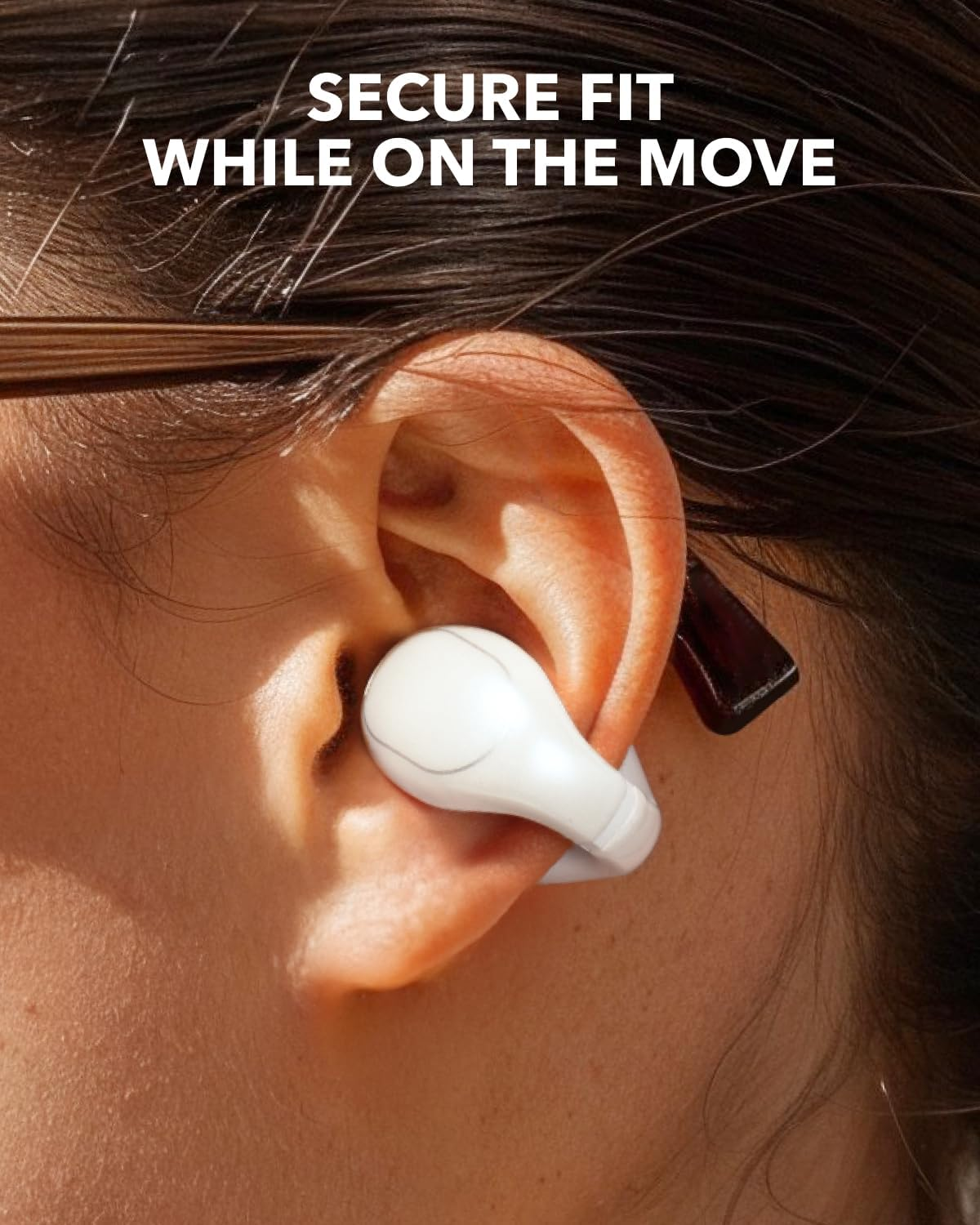 Soundcore C30I by Anker, Open-Ear Earbuds, Clip-On Headphones, Lightweight Comfort, Stable Fit, Firm-Shell Design, Attachable Ear Grips, Big Drivers for Clear Audio, 30H Play (White) image number 5