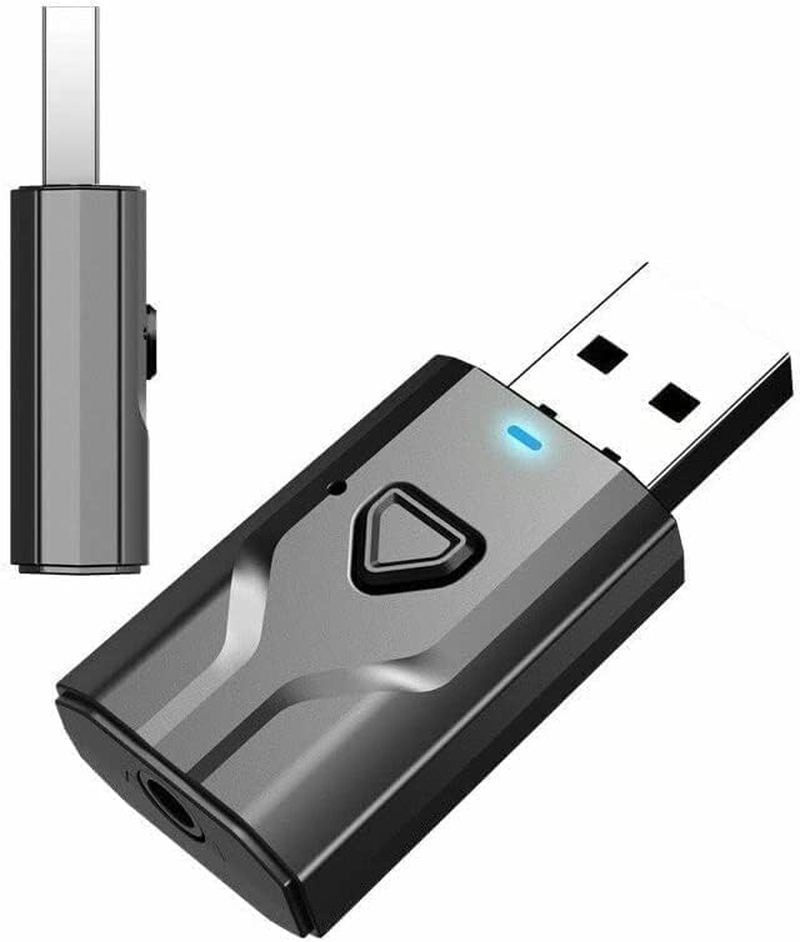 4-In-1 Bluetooth 5.0 Transmitter Receiver Wireless USB Aux Audio Transmitter Adapter for Tv/Home Audio System image number 1