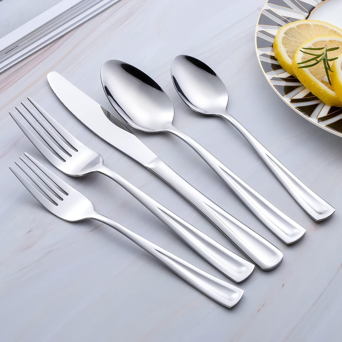 Gogeili 30-Piece Silverware Set for 6, Stainless Steel Flatware Cutlery Set for 6, Include Fork, Knife and Spoon Set, Mirror Finished image number 3