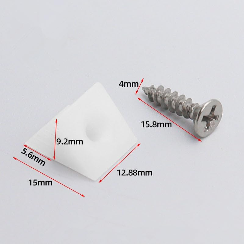 Walquicks 120 Pcs Wedge Bracke, Furniture Chest Drawer Bottom Repair Fixing Mending Drawer Plastic Angle Code Bracket Fastener with Screws for Sagging Drawers, Home Repair, Furniture Cabinet, Desks image number 2