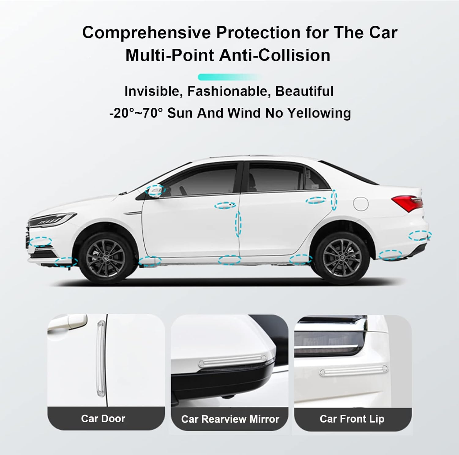 Clear Furniture Bumpers 24-Pack (24 Long) - Adhesive Backed Silicone Rubber Wall Protector Pads for Chair, Cabinet, Shower Door, Drawer, Toilet Lid, Car Door Guard image number 6