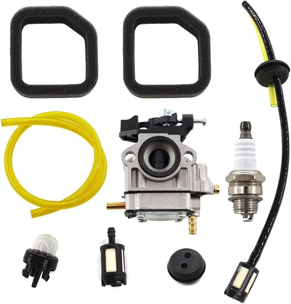 Carburetor Air Filter Spark Plug for Ryobi RLT26CDSN RLT254FCDSN RLT254FSDSN Trimmers Whipper Snipper Carburettor Fuel Filter Fuel Line Grommet Kit image number 1