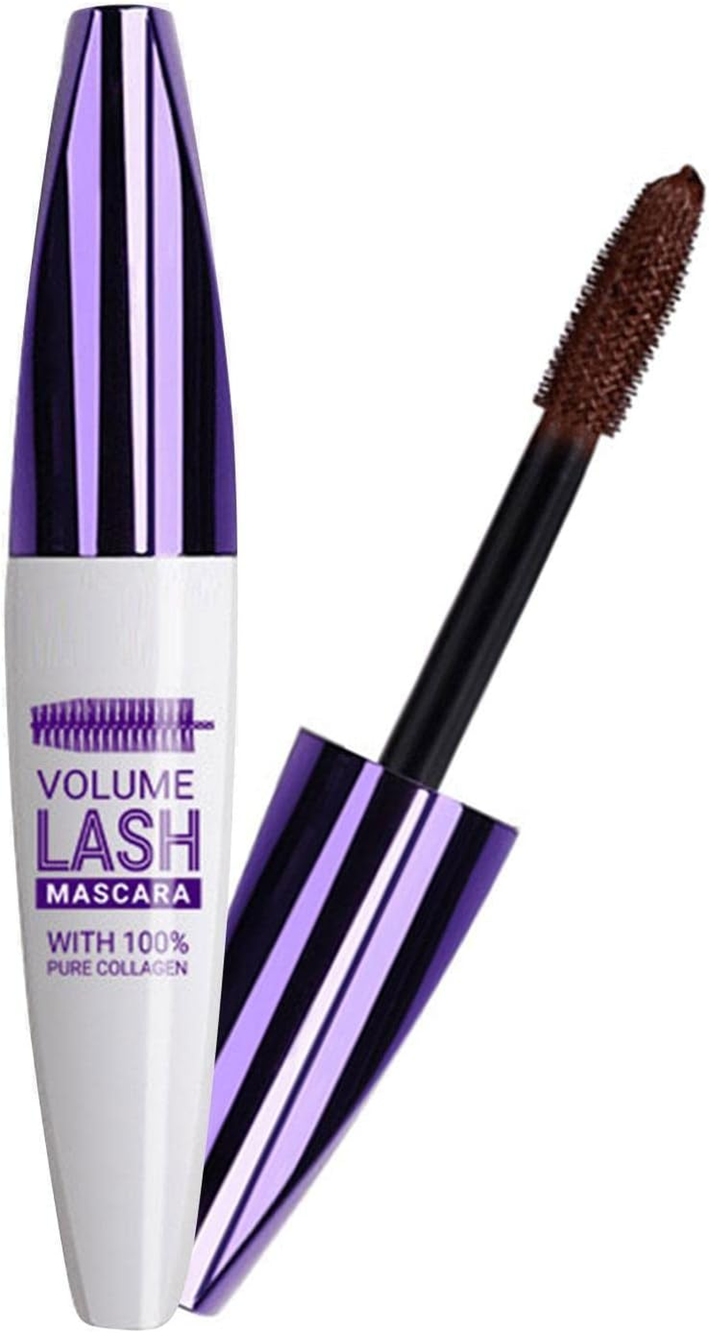 5D Silk Fiber Lash Mascara, Lengthening & Voluminous, Waterproof & Smudge-Proof, No Clumping