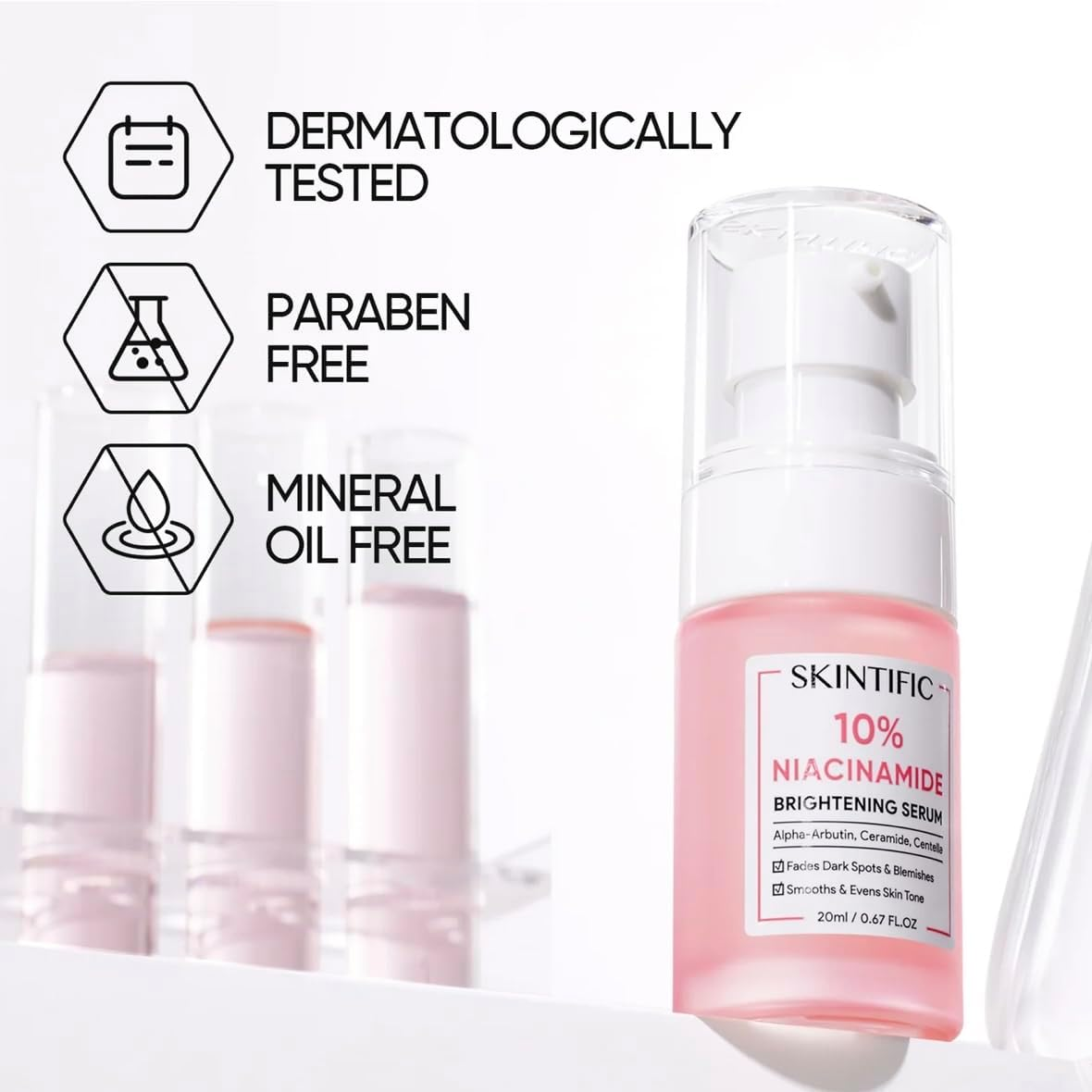 Skintific 10% Niacinamide Brightening Serum, 20Ml, Dark Spot Treatment with Alpha-Arbutin and Ceramide image number 2