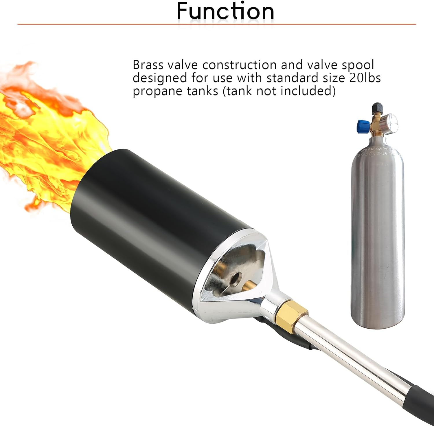 DASBET Propane Torch Weed Burner Kit | 500,000 BTU, Heavy Duty Wand with 7FT Hose and Turbo Trigger Igniter for Weed, Roofing, Roads, Snow Melting image number 5