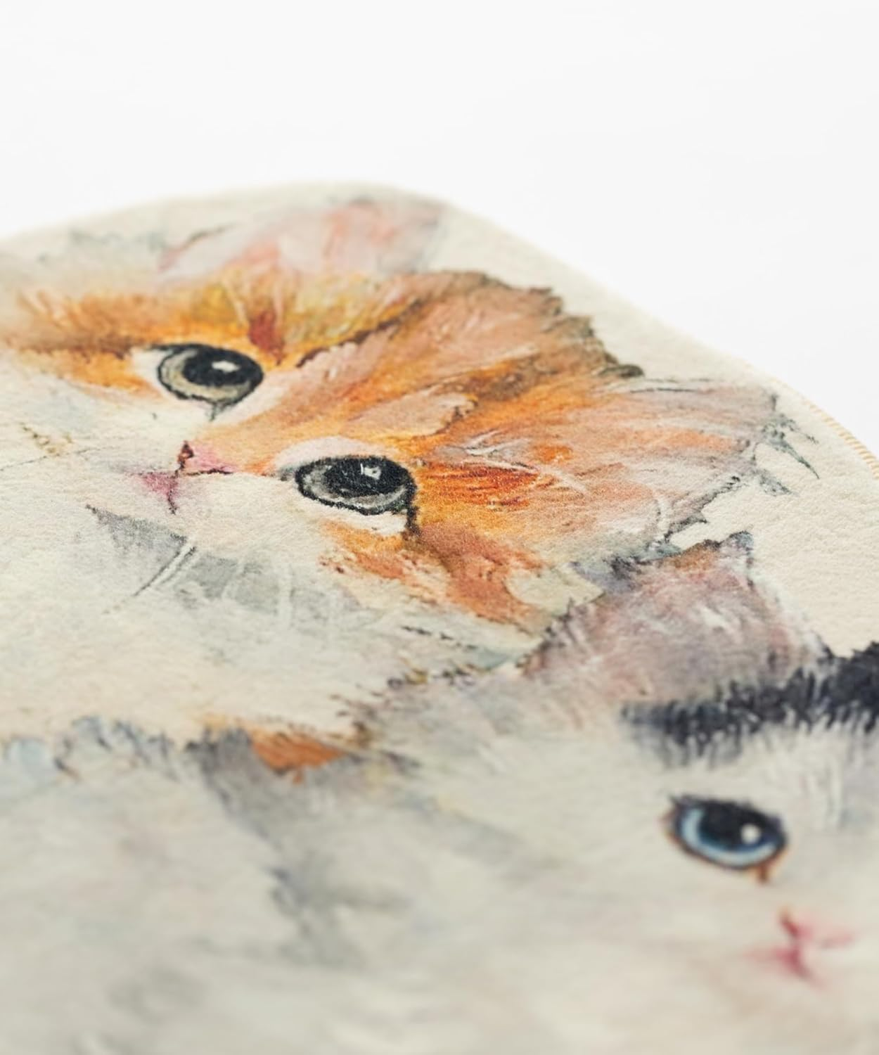Jubilee Fluffy Plush Mat Painting Cat Design Non-Slip 100% Polyester Machine Washable image number 1