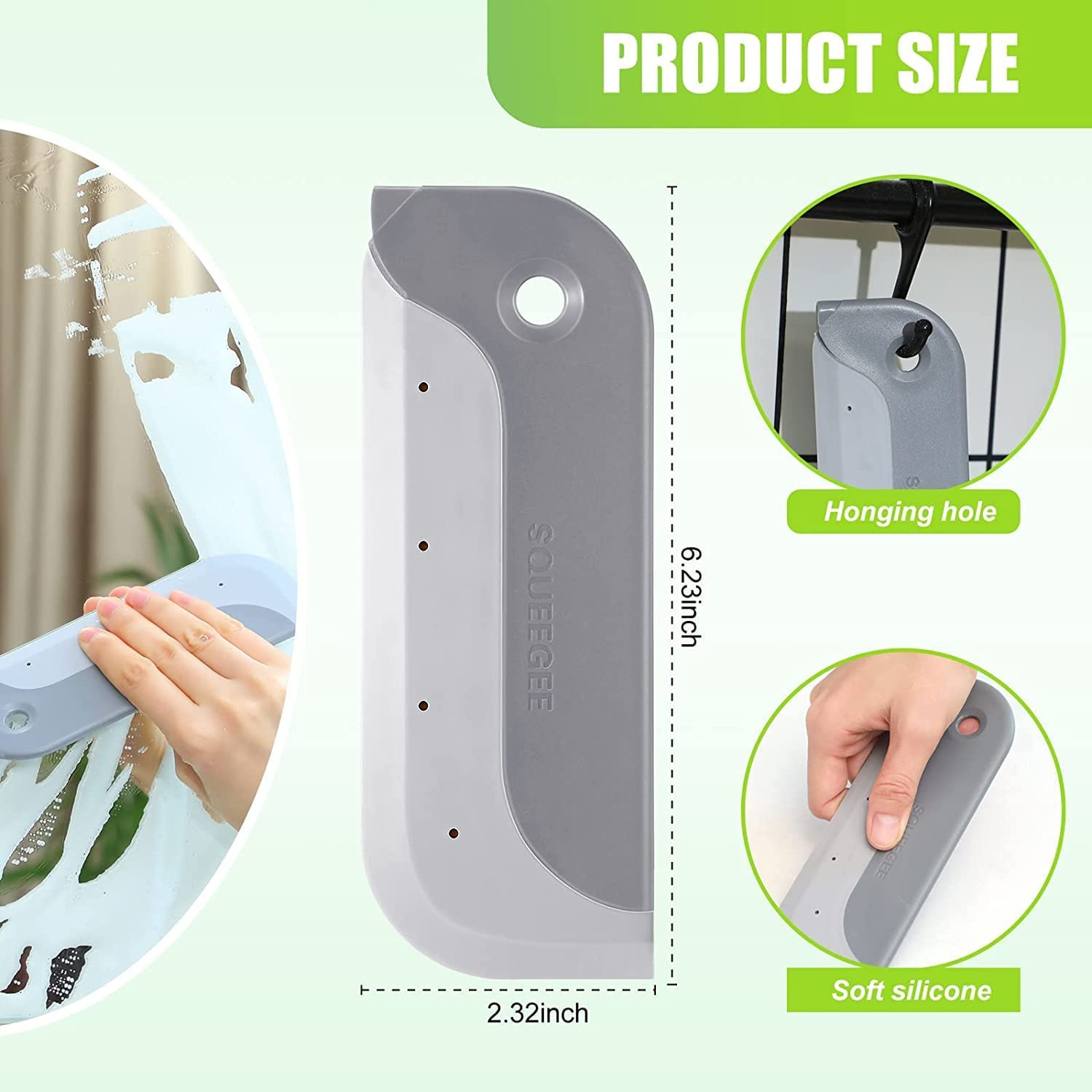 Bird Shape Glass Wiper Window Scraper, 2Pcs Small Glass Wipers Sink Squeegee, Bird Shape Glass Wiper Window Scraper, Small Glass Wipers Sink Squeegee image number 6