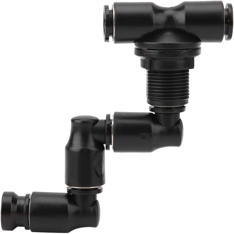 Rainforest Mist Maker Sprinkler Nozzle, 360 Degree Adjustable for Reptile Tank Cooling System, Black image number 1